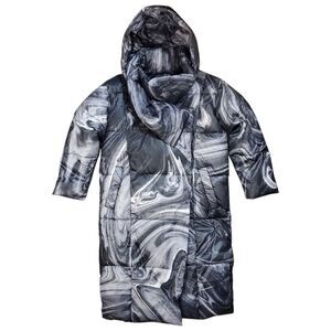 UGG Jacket Womens Large Gray Puffer Down Full Zip Parka Hooded Winter Outdoor